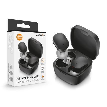 Aligator TWS05 - Pods LITE Wireless Earbuds 200 mAh + 2x 30 mAh, Black