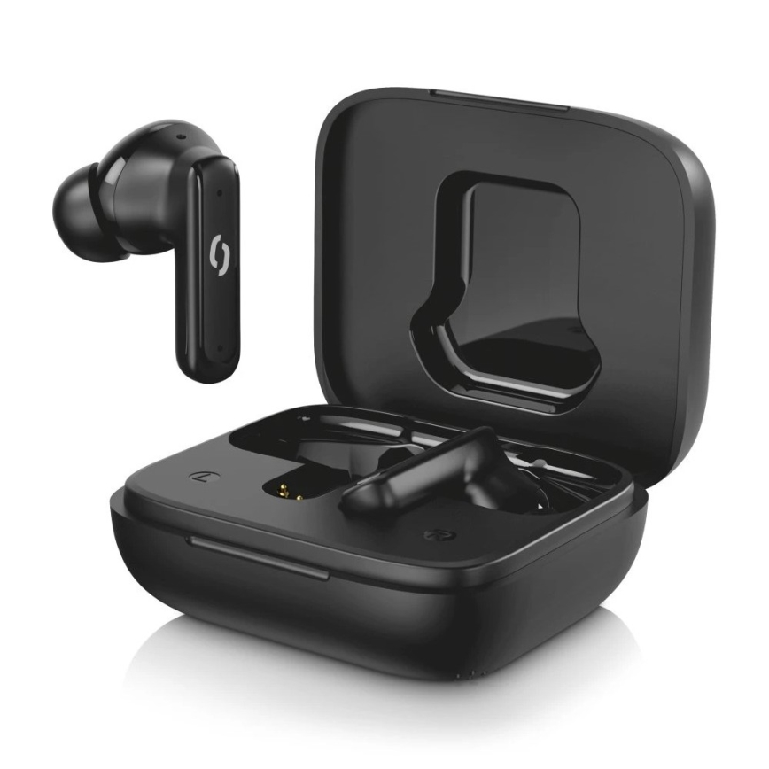 Aligator TWS07 - Wireless Pods Earbuds with LCD & ANC, 400 mAh Charging Case + 2×40 mAh Earbuds, Black