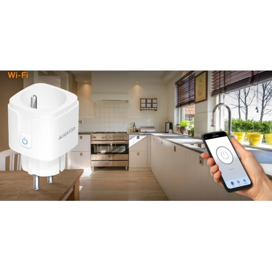 Aligator WAL001 - Smart Plug 3680W/230V/Type E/16A Wi-Fi Tuya