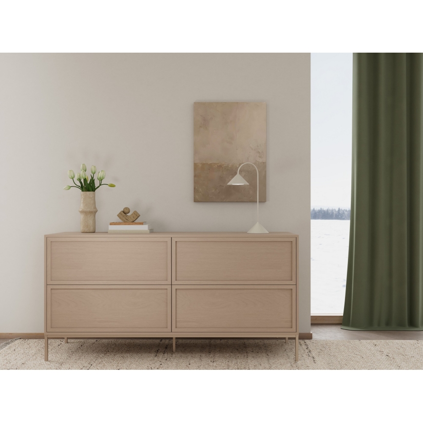 ALIN chest of drawers 157 x 40 cm taupe