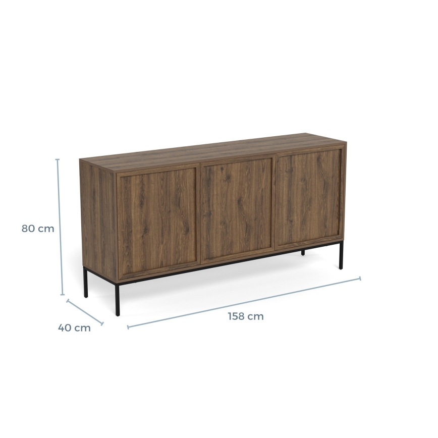 ALIN Chest of Drawers 158 x 40 cm, Brown