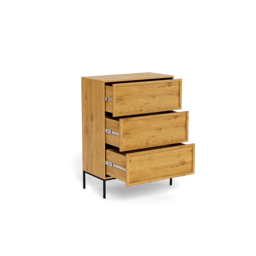 ALIN Chest of Drawers 80 x 40 cm – Light Brown