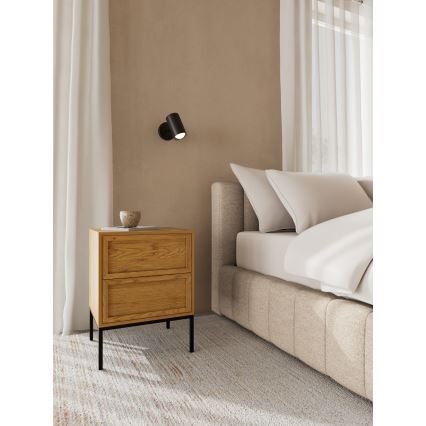 ALIN Nightstand 46x40 cm, Light Brown