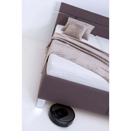 ALIS Upholstered Bed with Mattress and Storage, 160x200 cm, Brown