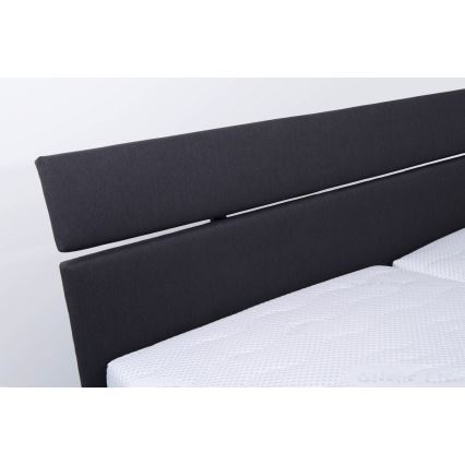 ALIS Upholstered Bed with Mattress and Storage 180x200 cm Anthracite