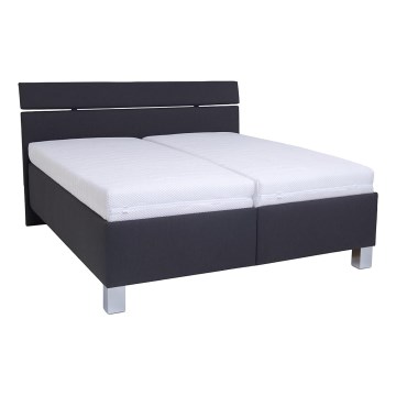 ALIS Upholstered Bed with Storage, 180x200 cm, Anthracite — Mattress not included