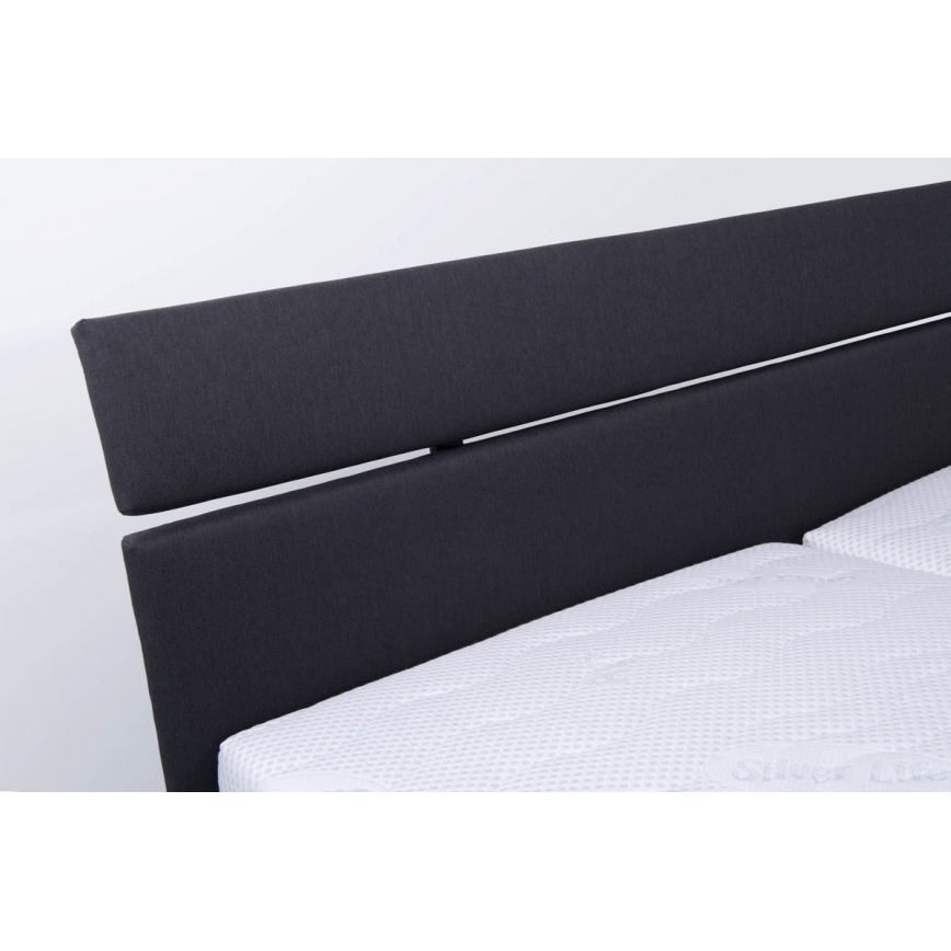 ALIS Upholstered Bed with Storage, 180x200 cm, Anthracite — Mattress not included