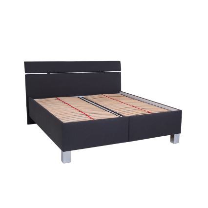 ALIS Upholstered Bed with Storage, 180x200 cm, Anthracite — Mattress not included