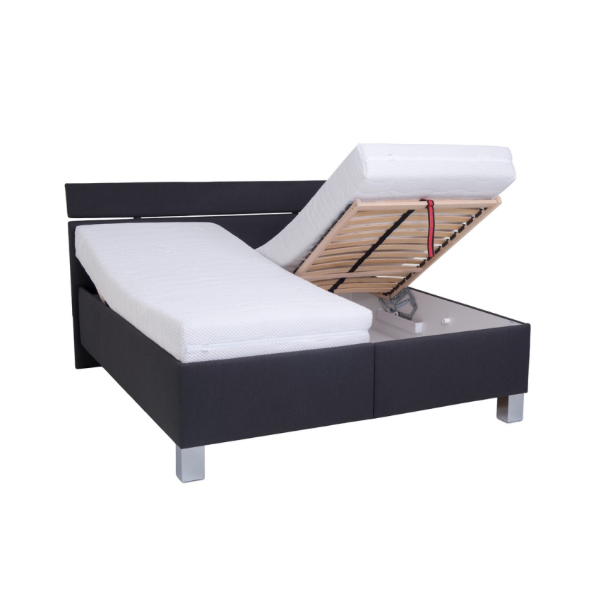 ALIS upholstered bed with storage compartment, mattress not included, 160 x 200 cm, anthracite