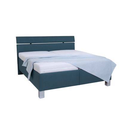 ALIS Upholstered Bed with Storage (without Mattress), 180 x 200 cm — Petrol Blue