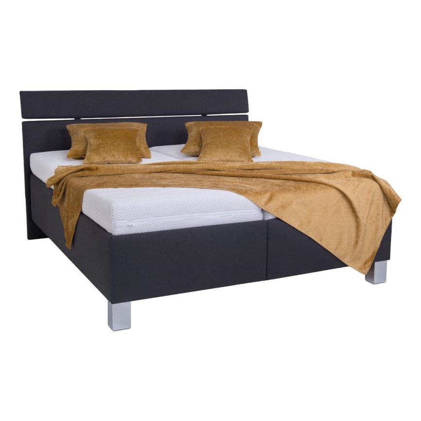 ALIS Upholstered Storage Bed 160x200 cm, Anthracite – Mattress Not Included
