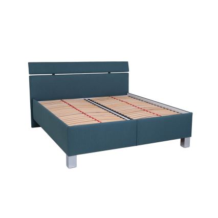 ALIS Upholstered Storage Bed 160x200 cm – Petrol Blue (Mattress Not Included)