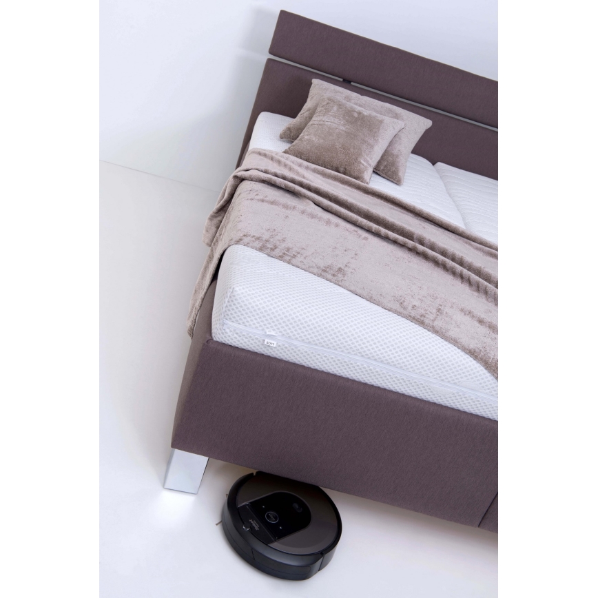 ALIS upholstered storage bed 180x200 cm, mattress not included, brown