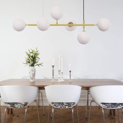 ALISA Cable Pendant Chandelier 6xE14/40W/230V, Gold