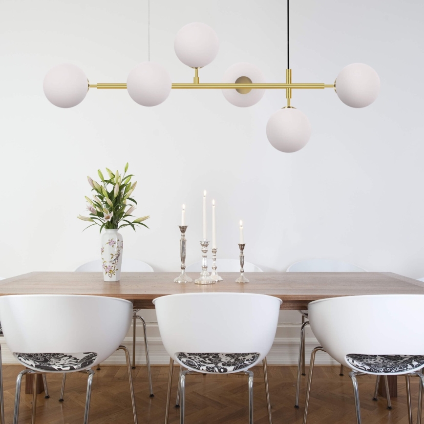 ALISA Cable Pendant Chandelier 6xE14/40W/230V, Gold