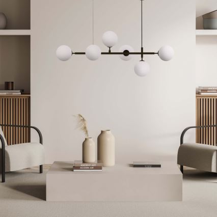 ALISA cable-suspended chandelier 6xE14/40W/230V black