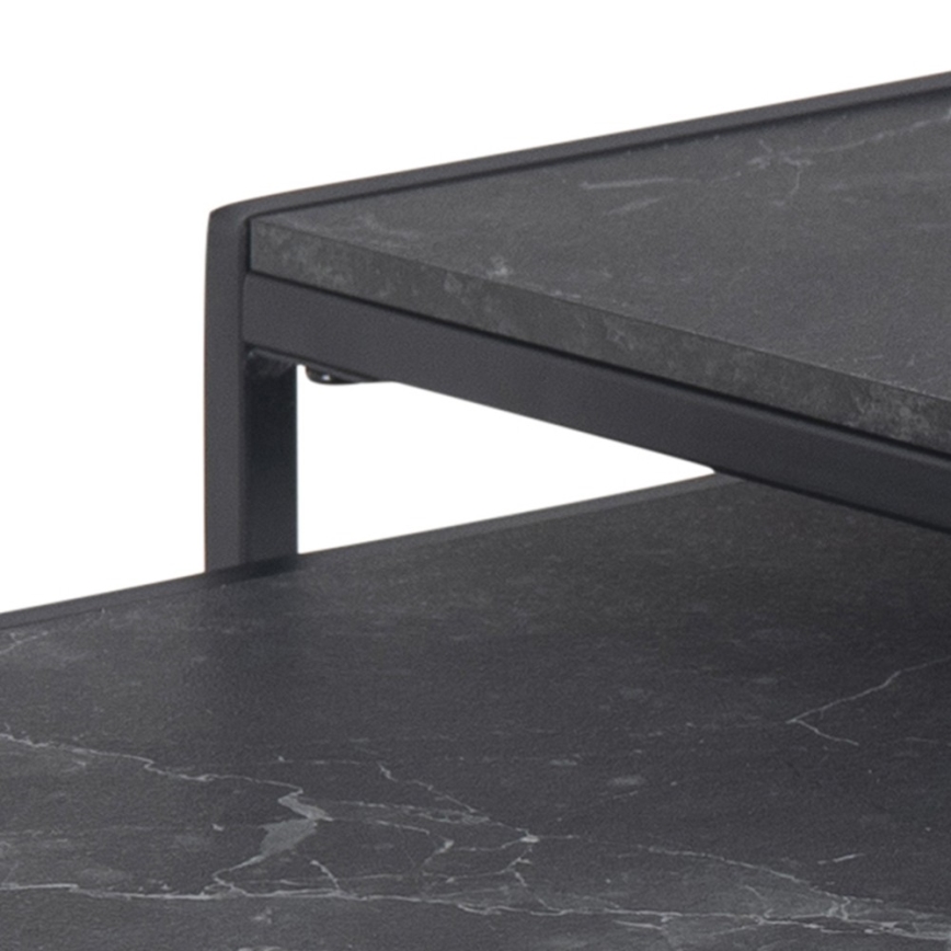 ALMA 2-piece coffee table set in anthracite