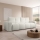 ALMADA Beige Upholstered 3-Seater Sofa Bed with Storage