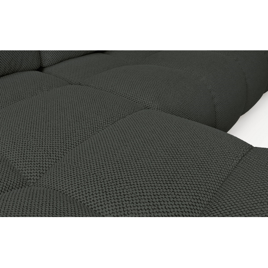 ALMADA Left-hand L-shaped Upholstered Corner Sofa Bed with Storage, Anthracite