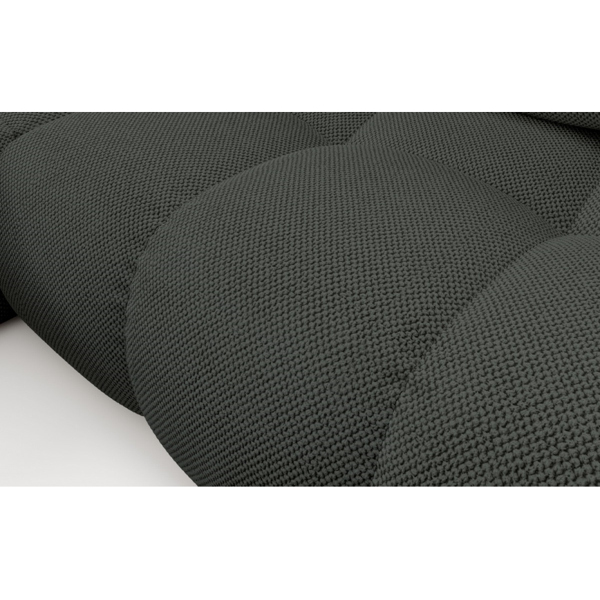 ALMADA Left-Facing L-Shaped Upholstered Corner Sofa Bed with Storage, Anthracite