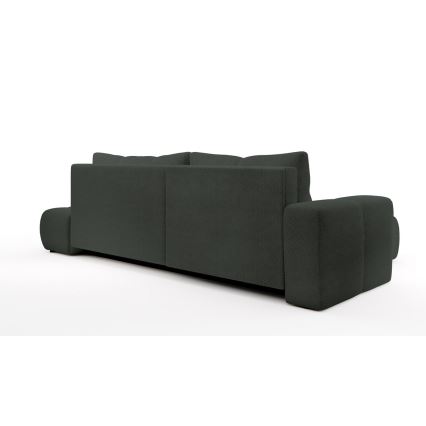 ALMADA Left-Facing L-Shaped Upholstered Corner Sofa Bed with Storage, Anthracite