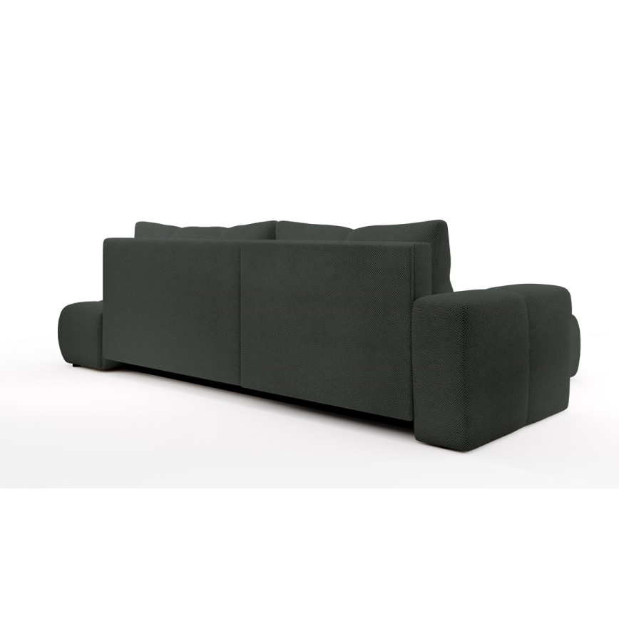 ALMADA Left-Facing L-Shaped Upholstered Corner Sofa Bed with Storage, Anthracite
