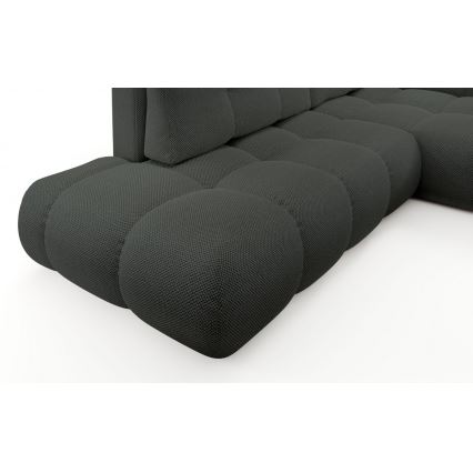 ALMADA Right-Hand L-Shaped Upholstered Corner Sofa Bed with Storage, Anthracite