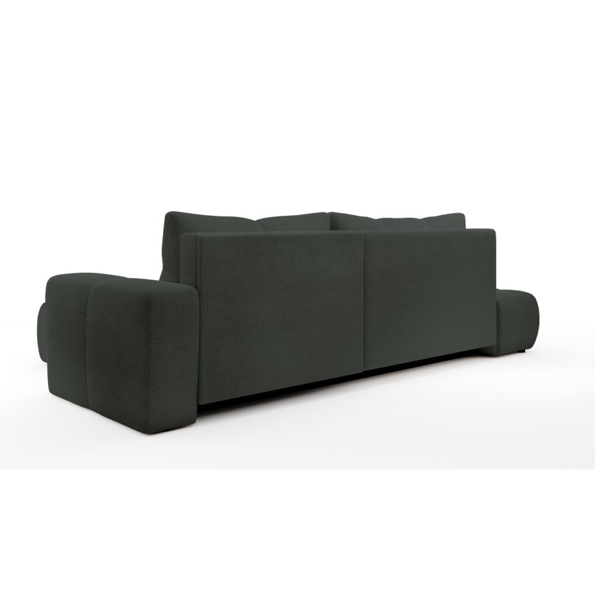 ALMADA Right-Hand L-Shaped Upholstered Corner Sofa Bed with Storage, Anthracite