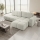 ALMADA Right-hand L-shaped Upholstered Corner Sofa Bed with Storage, Beige