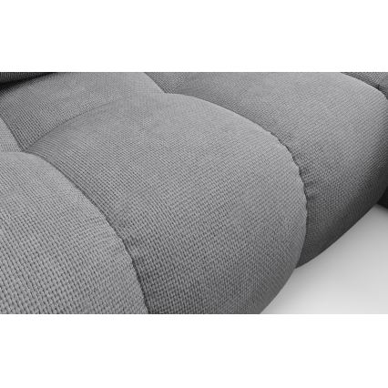 ALMADA Right-hand L-shaped Upholstered Corner Sofa Bed with Storage, Gray