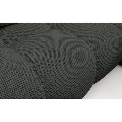 ALMADA Right-hand L-shaped Upholstered Corner Sofa with Pull-out Bed and Storage, Anthracite