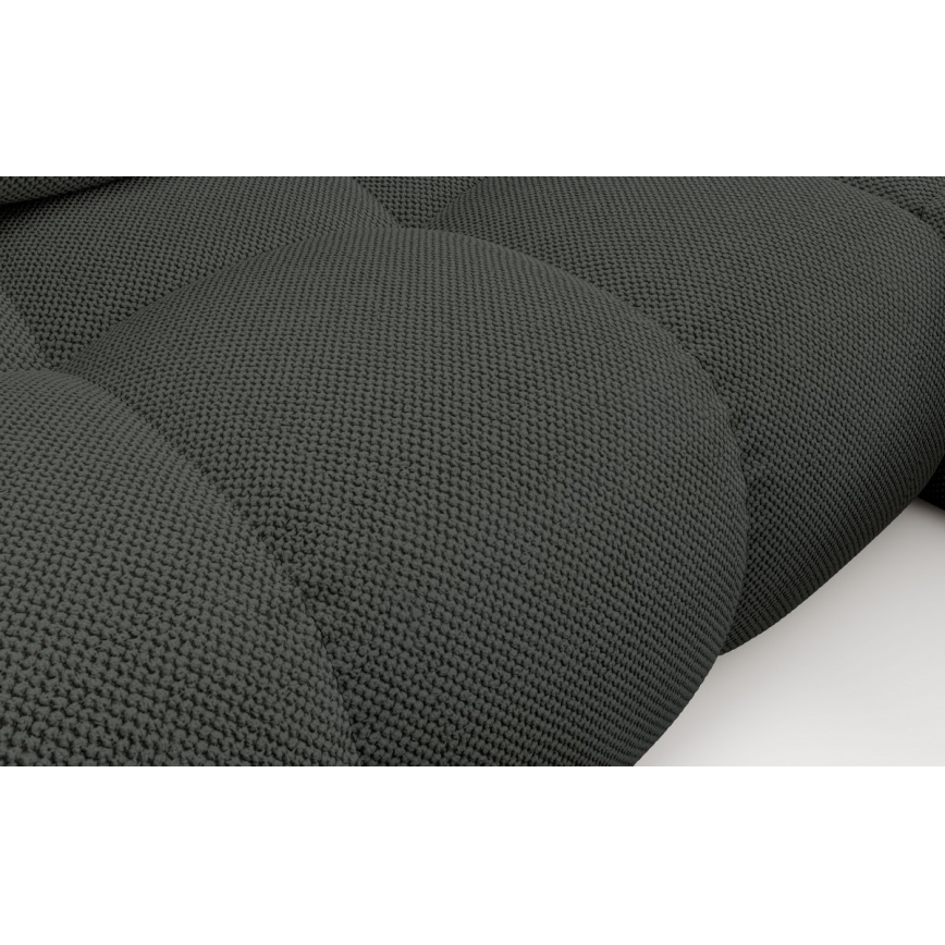 ALMADA Right-hand L-shaped Upholstered Corner Sofa with Pull-out Bed and Storage, Anthracite