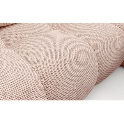 ALMADA Right-Hand L-Shaped Upholstered Sofa Bed with Storage — Pink