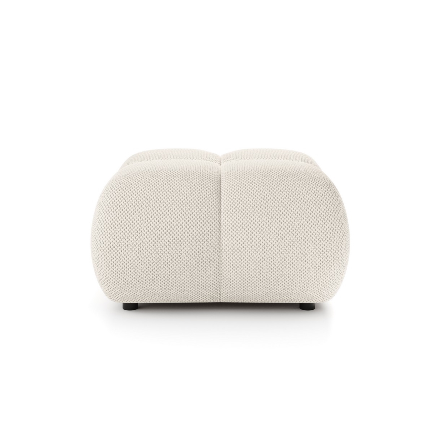 ALMADA Upholstered Ottoman 72 x 72 cm, Cream