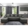 ALMEIDA Anthracite Reversible U-Shaped Corner Sectional with Pull-Out Bed and Storage