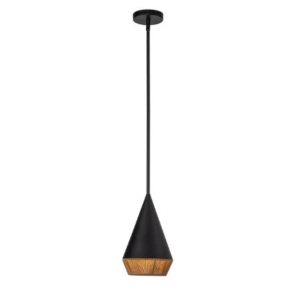 Alora Mood - DAPHNE Rod-mounted pendant lamp, 1x E27/60W/230V, Ø 18.1 cm, Black/Brown