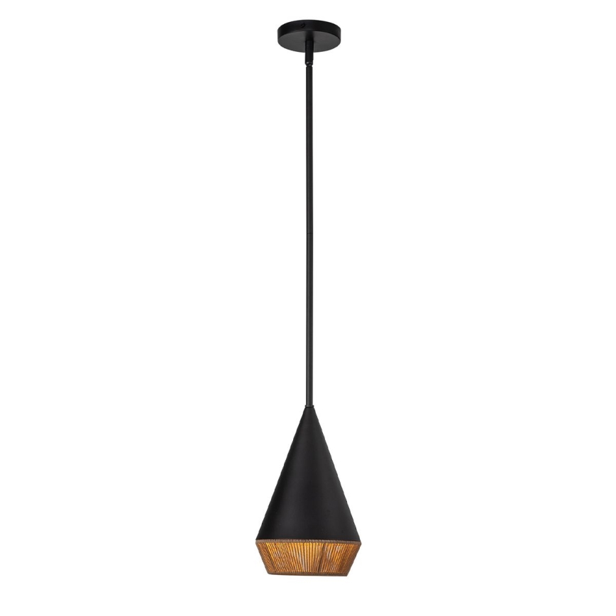Alora Mood - DAPHNE Rod-mounted pendant lamp, 1x E27/60W/230V, Ø 18.1 cm, Black/Brown