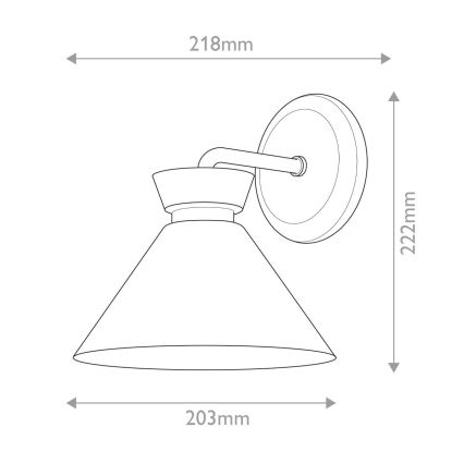 Alora Mood - HALSTON Wall Light 1xE14/40W/230V Black