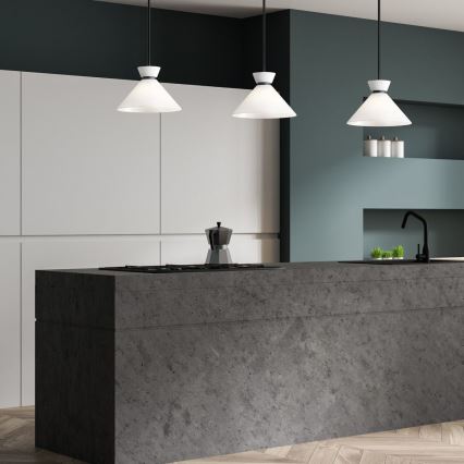 Alora Mood - HALSTON rod-mounted pendant light 1xE27/60W/230V black