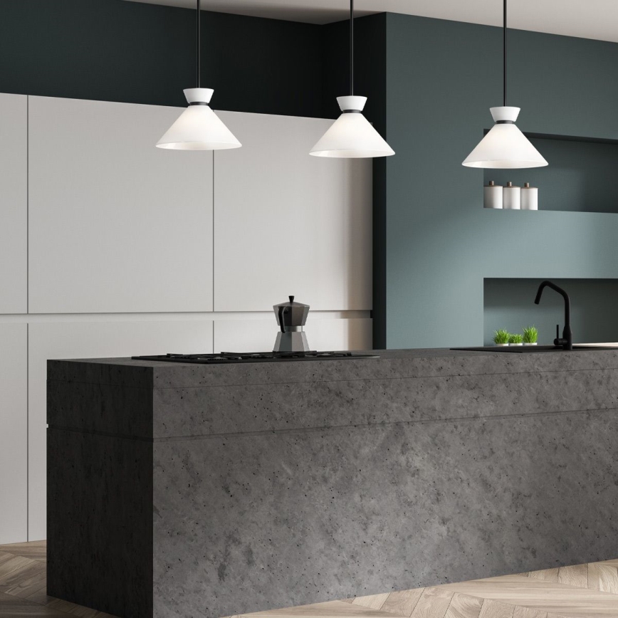 Alora Mood - HALSTON rod-mounted pendant light 1xE27/60W/230V black