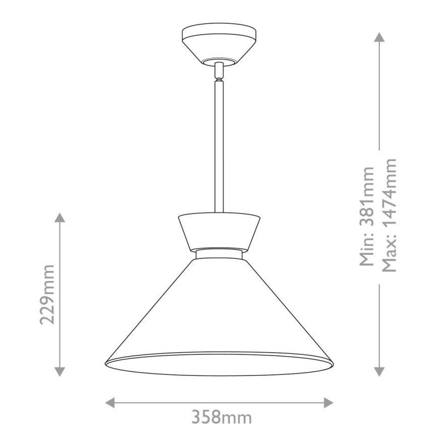 Alora Mood - HALSTON Rod Chandelier 1xE27/60W/230V Gold