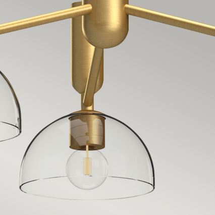 Alora Mood - Chandelier on a pole JUDE 3xE27/60W/230V d. 96,8 cm brass