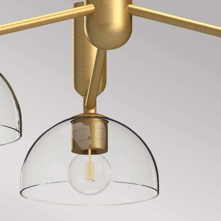 Alora Mood - Chandelier on a pole JUDE 3xE27/60W/230V d. 96,8 cm brass