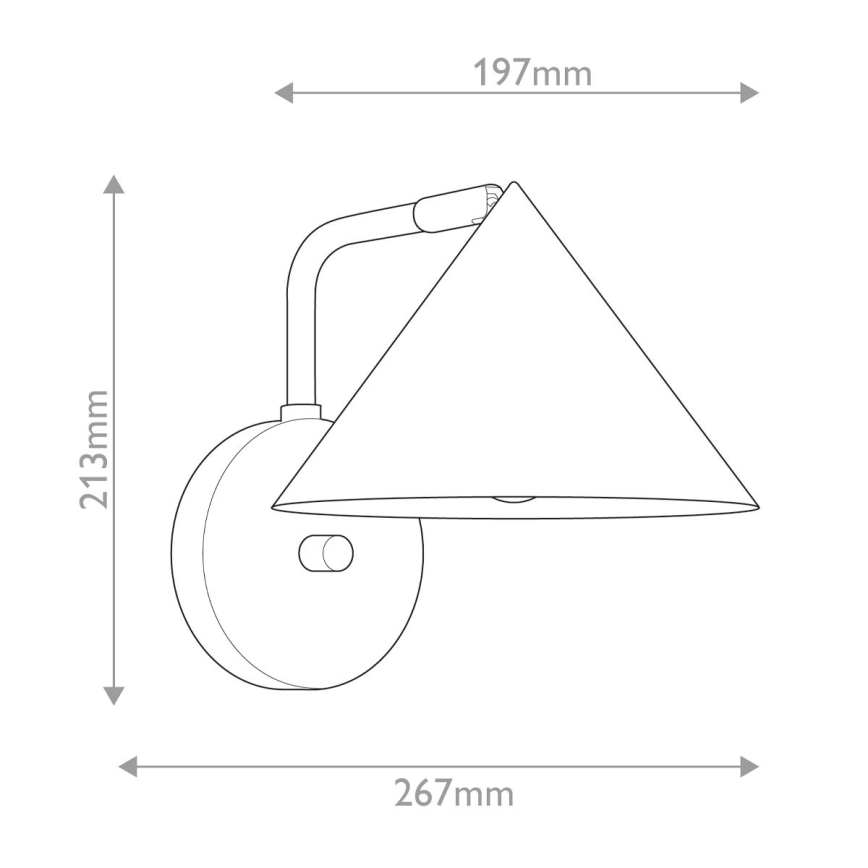 Alora Mood - REMYCK Wall Light 1xE27/60W/230V Black