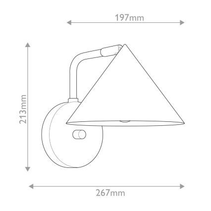 Alora Mood - REMYCK Wall Sconce 1xE27/60W/230V, Gold
