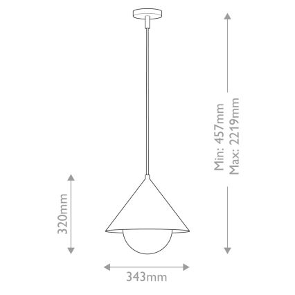 Alora Mood - REMYCK Cable Pendant Light 1xE27/60W/230V, Ø 34.3 cm, Gold