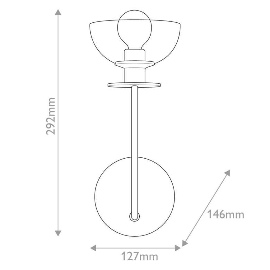 Alora Mood - Wall lamp SYLVIA 1xE14/40W/230V black