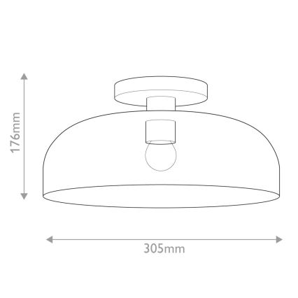 Alora Mood ALM-SYLVIA-SF-BG-CL - Ceiling light SYLVIA 1xE27/60W/230V, gold