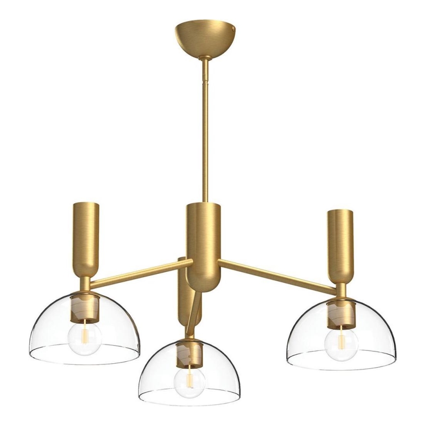Alora Mood - Chandelier on a pole JUDE 3xE27/60W/230V d. 96,8 cm brass