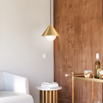 Alora Mood - REMYCK Cable Pendant Light 1xE27/60W/230V, Ø 34.3 cm, Gold